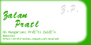 zalan pratl business card